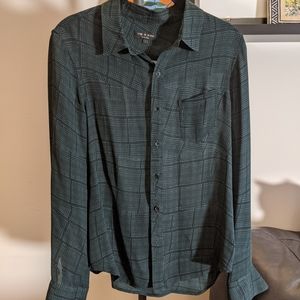 Rag & Bone Silk Plaid button down shirt